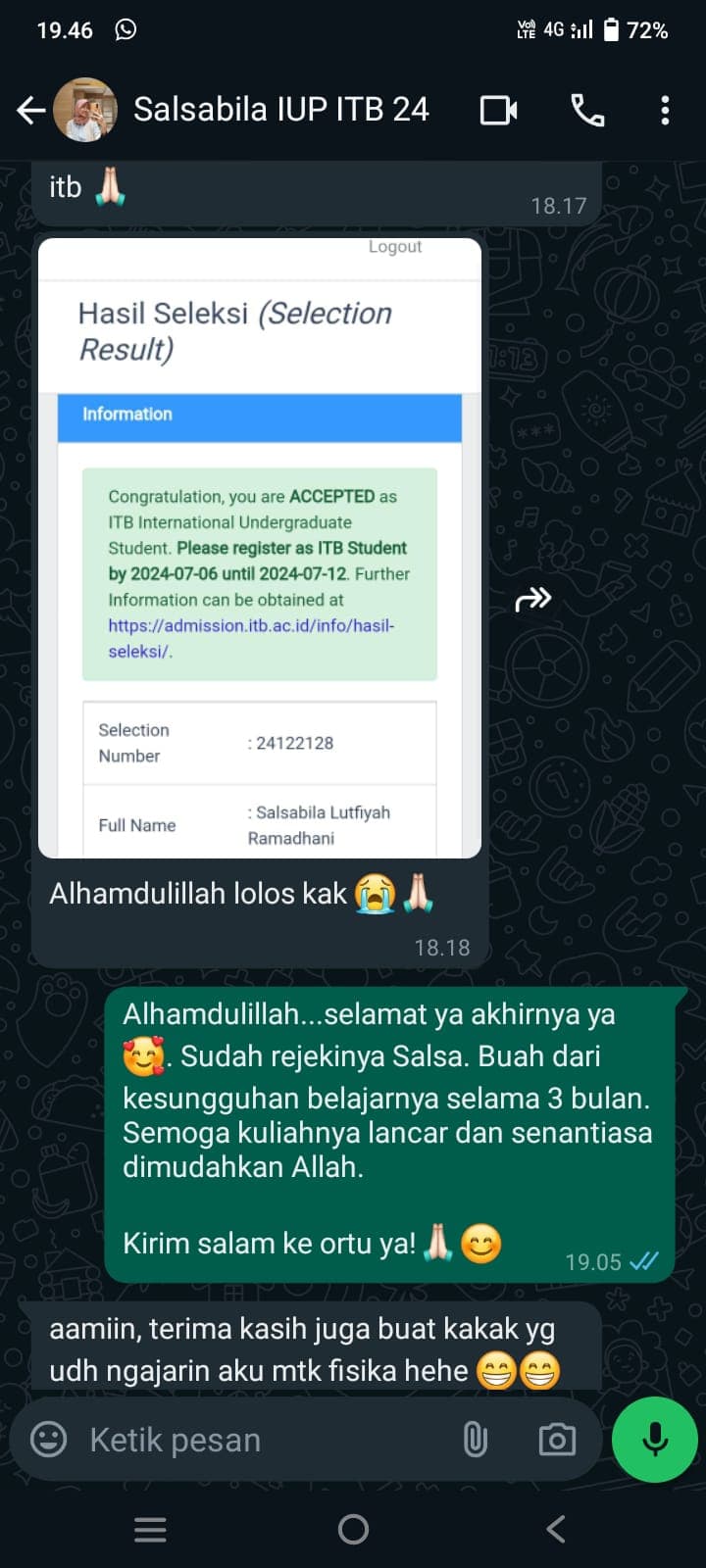Beberapa Prestasi siswa