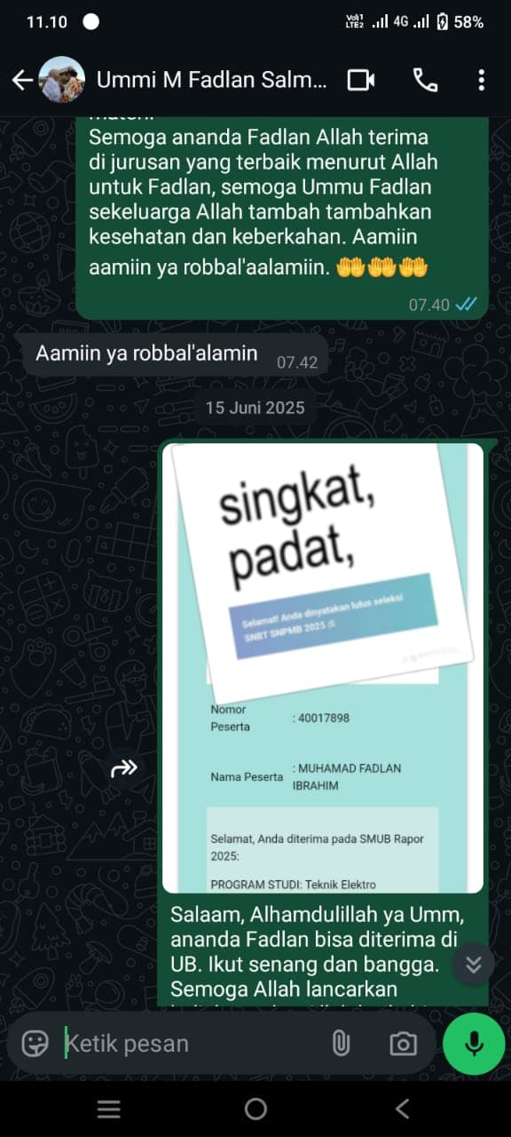 Fadlan, Mulai kelas 11 SMA, Teknik Elektro UB dan Teknik Elektro UI